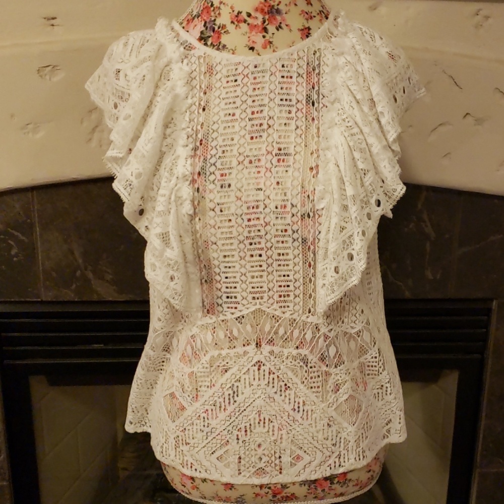 BCBG ruffle top